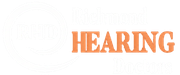 Logo for Richmond Hearing Doctors. The text Richmond Hearing Doctors appears, with HEARING in bold orange and the rest in white. The initials RHD are inside a circular design on the left.